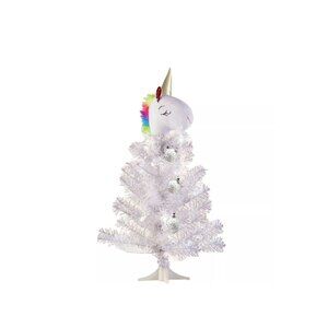 UNICORN HOLIDAY SPRING EASTER TREE / 2 FT / 60 TIPS / 20 COOL WHITE LED LIGHTS